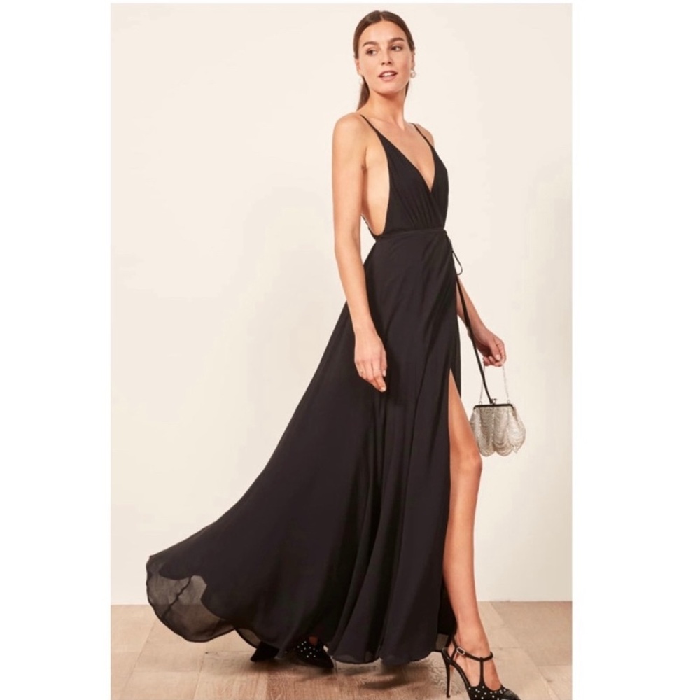 NWT Reformation Callalily Maxi Dress - Black/US 6
